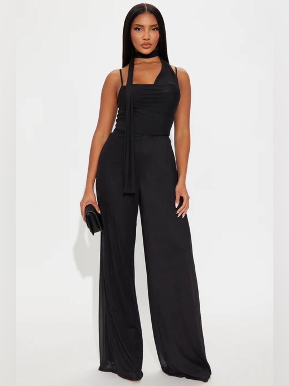 Delilah Scarf Accent Wide Leg Jumpsuit NEW 🏷️